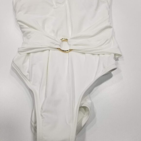 Michael Kors Sash Tummy-Control One Piece Swimsuit Size 10 - Picture 7 of 13
